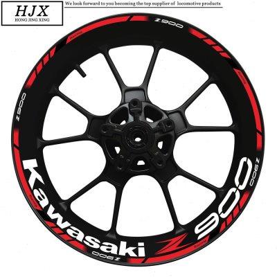 摩托车川崎Z1000Z900Z750轮毂贴纸钢圈外缘反光贴花新款个性改装