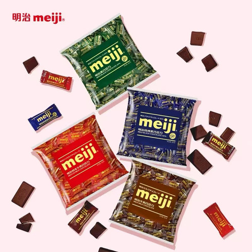 Meiji明治排块特浓牛奶黑巧克力500克婚礼喜糖办公室休闲零食糖果