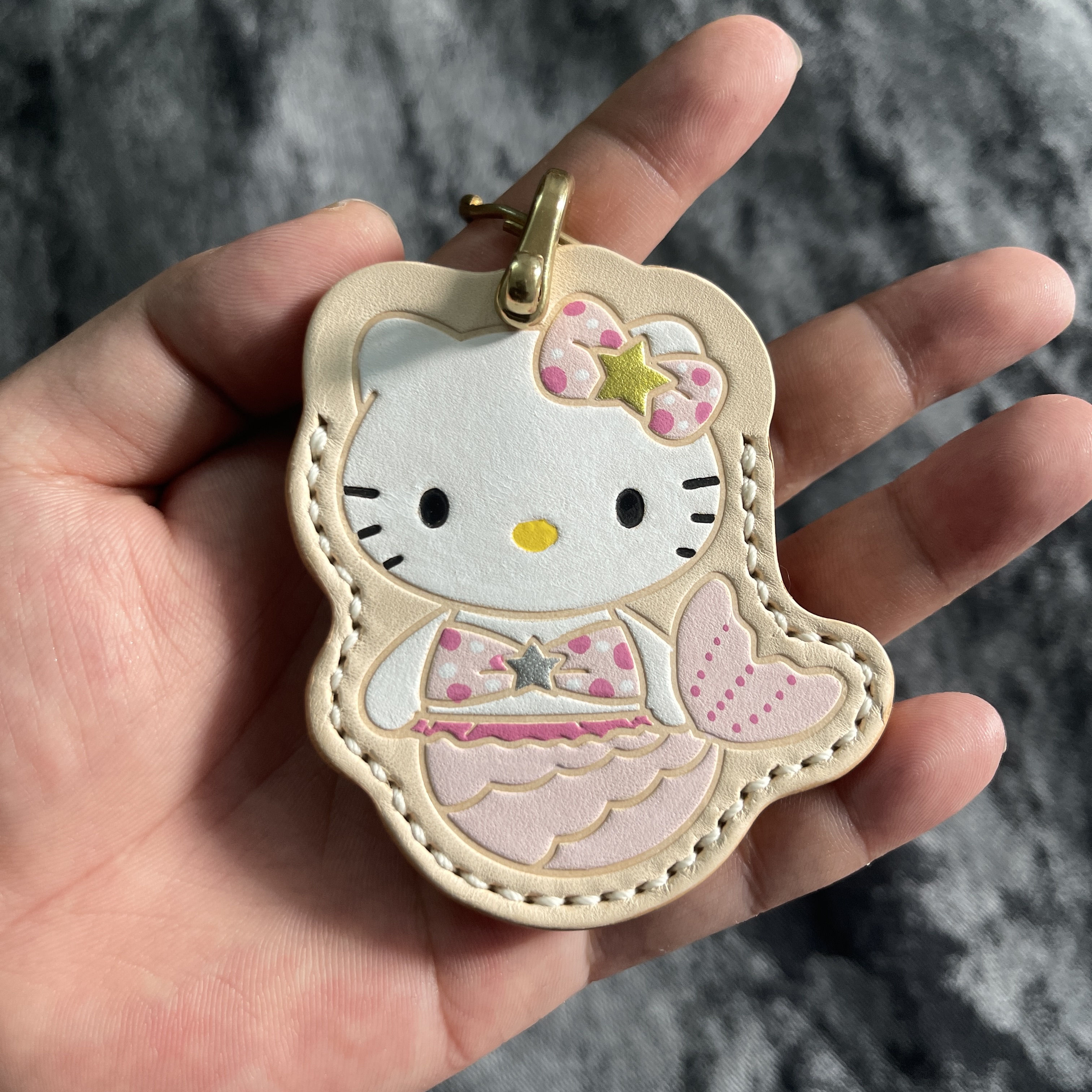 HelloKitty门禁卡套植鞣牛皮手作