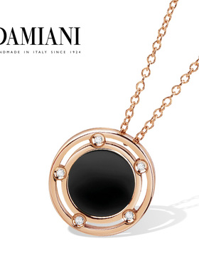【新年礼物】DAMIANI玳美雅 D.SIDE系列18K玫瑰金白金钻石项链