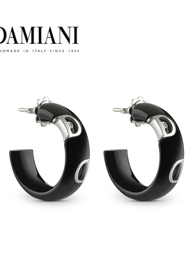 【新年礼物】DAMIANI玳美雅 经典D系列18K金陶瓷钻石耳环
