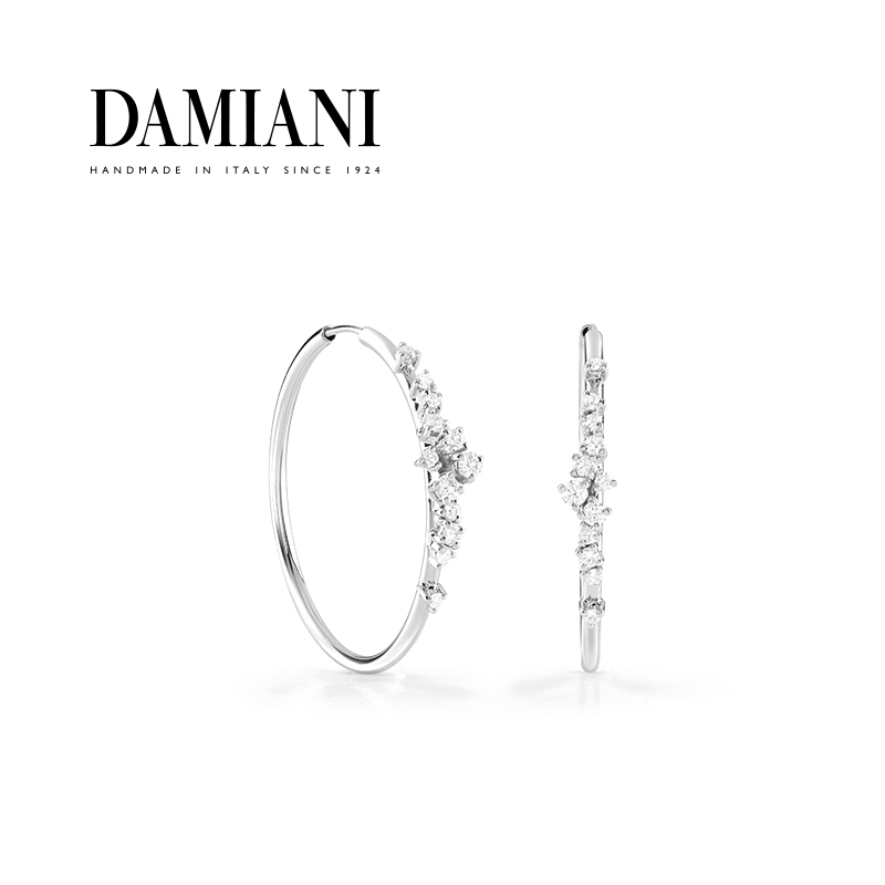 DAMIANI绒花系列耳环意大利手工