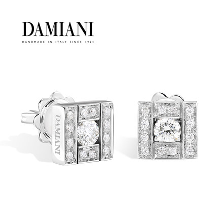 DAMIANI/玳美雅 华彩年代18K白金钻石镶嵌耳钉女
