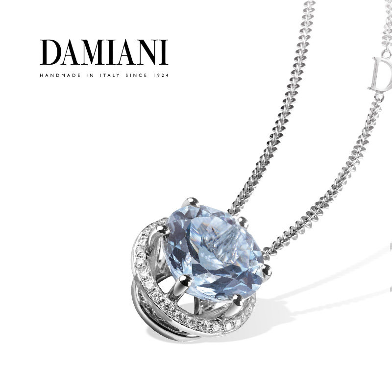 DAMIANI/玳美雅 Minou挚爱系列18K白金钻石项链吊坠
