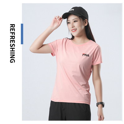 2025款年斐乐夏季女款冰丝运动速干T恤透气圆领纯色T恤官方旗舰店