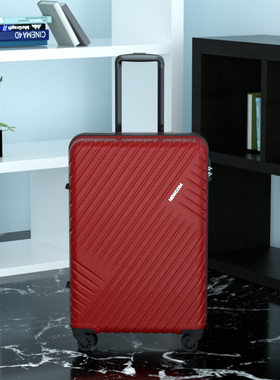 NEWCOM 行李箱红色新款耐用加厚旅行箱男女生轻盈20寸登机拉杆箱