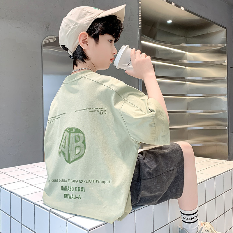 左西官方旗舰店童装男童t恤短袖夏装2026新款儿童纯棉夏季男孩中