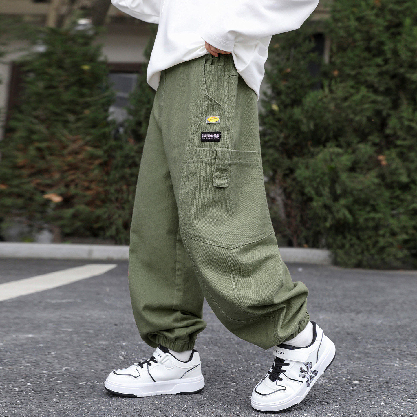 左西风云儿童装男童春秋款工装裤子2026新款男孩中大童春装休闲春