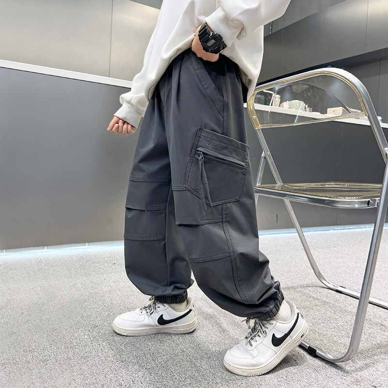 左西风云儿童套装男童春秋款工装裤子2026新款春季春装休闲中大童