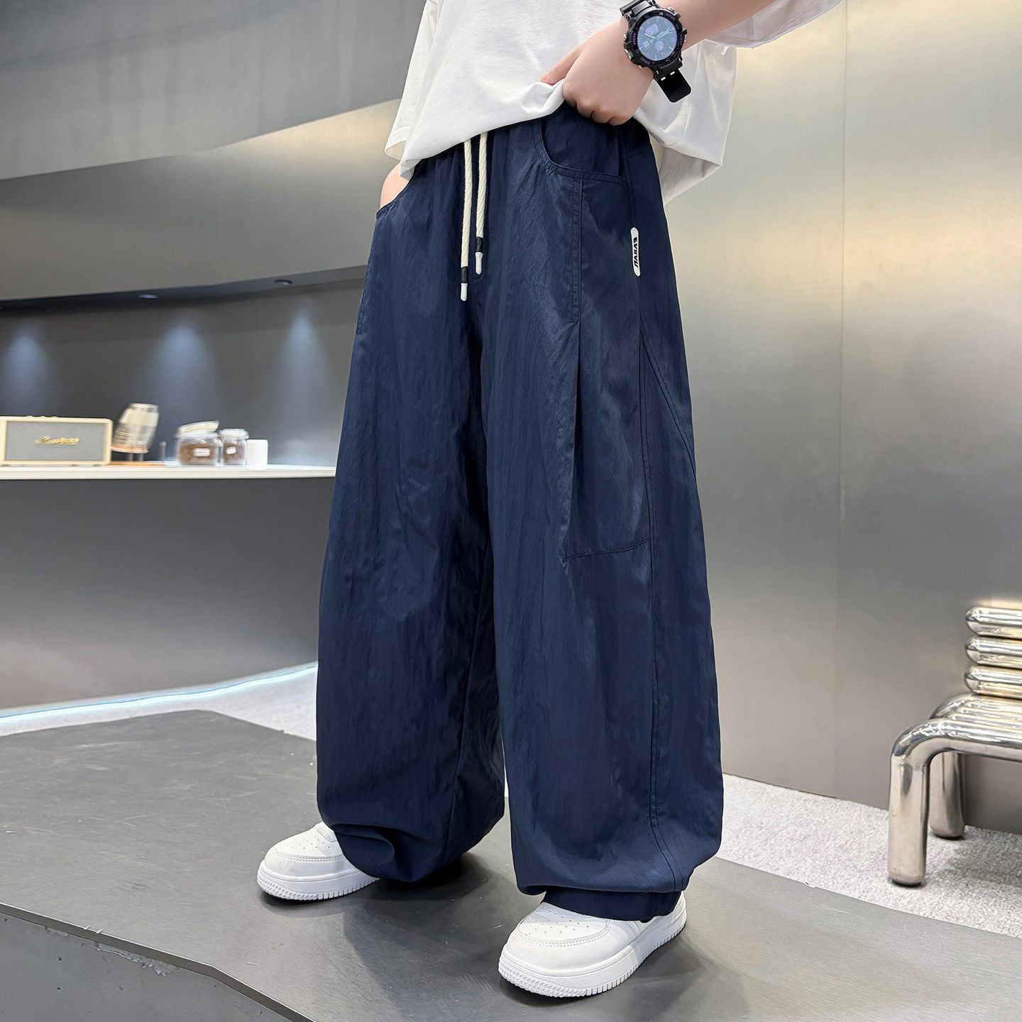 左西风云儿童装男童夏装裤子防蚊裤2026新款中大童夏季夏款运动薄