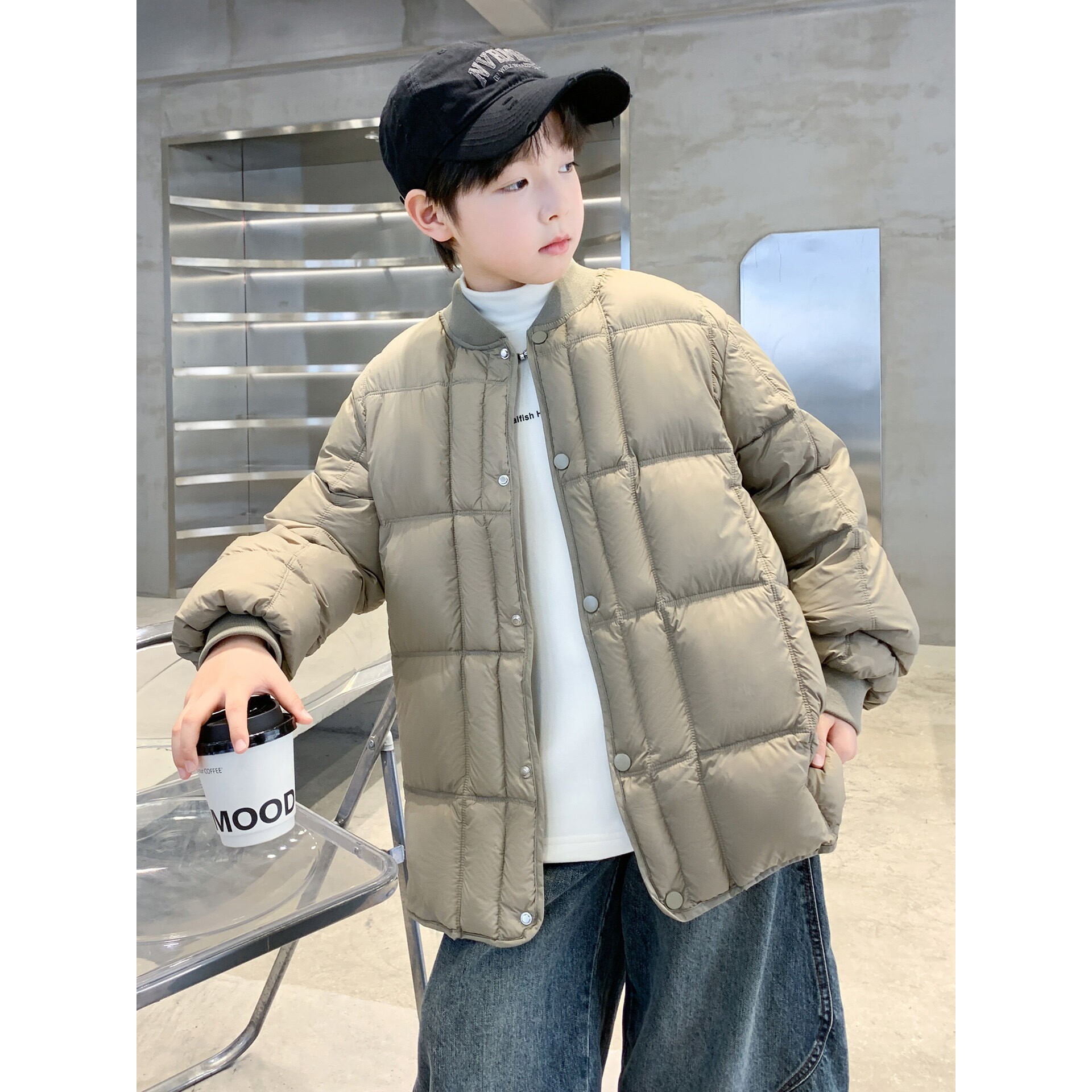 左西官方旗舰店儿童装男童冬季羽绒服2026新款冬装加厚轻薄男孩秋