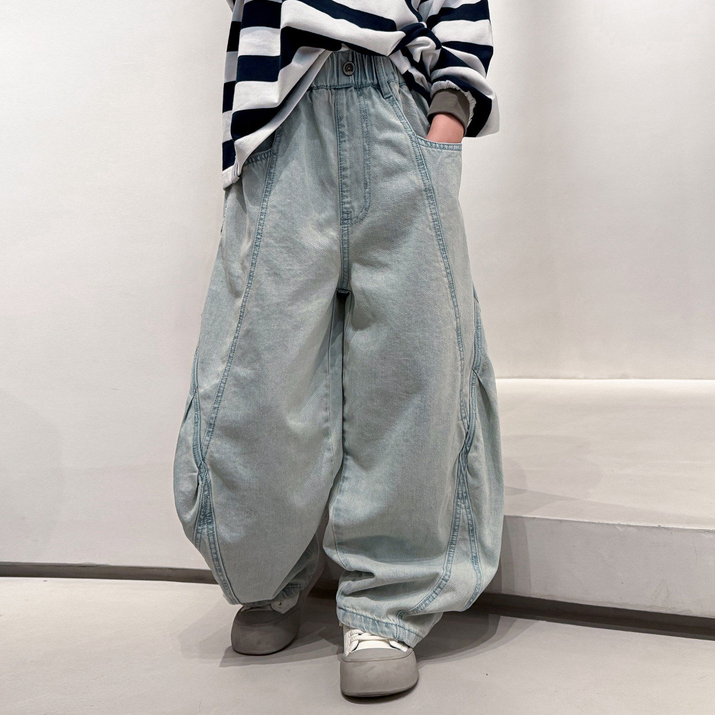 左西风云儿童装男童夏装裤子防蚊裤2026新款夏款夏季薄款牛仔中大