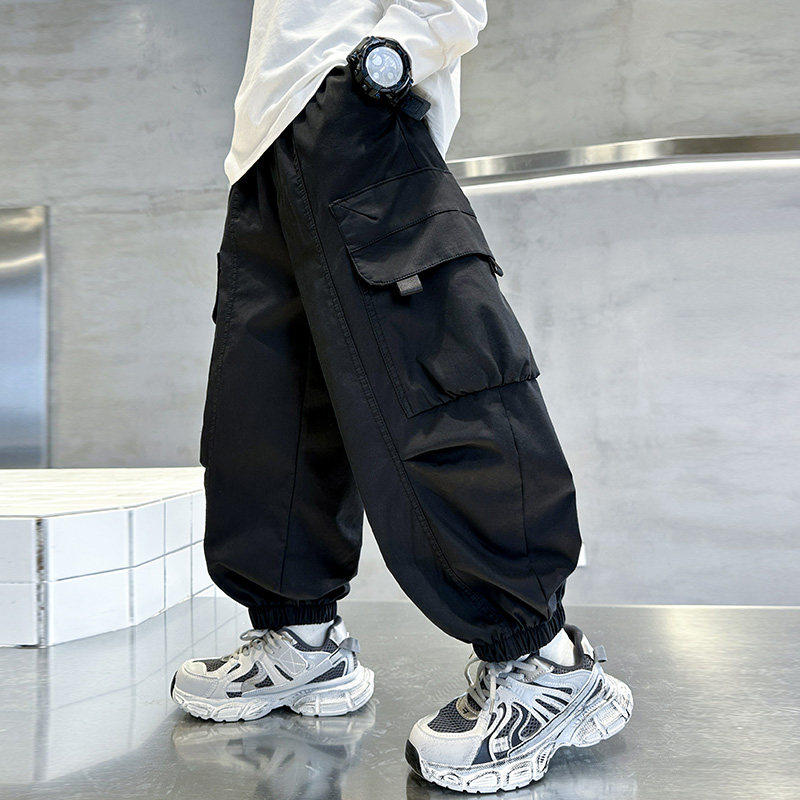 左西风云儿童装男童春秋款工装裤子2026新款休闲中大童春装春季男