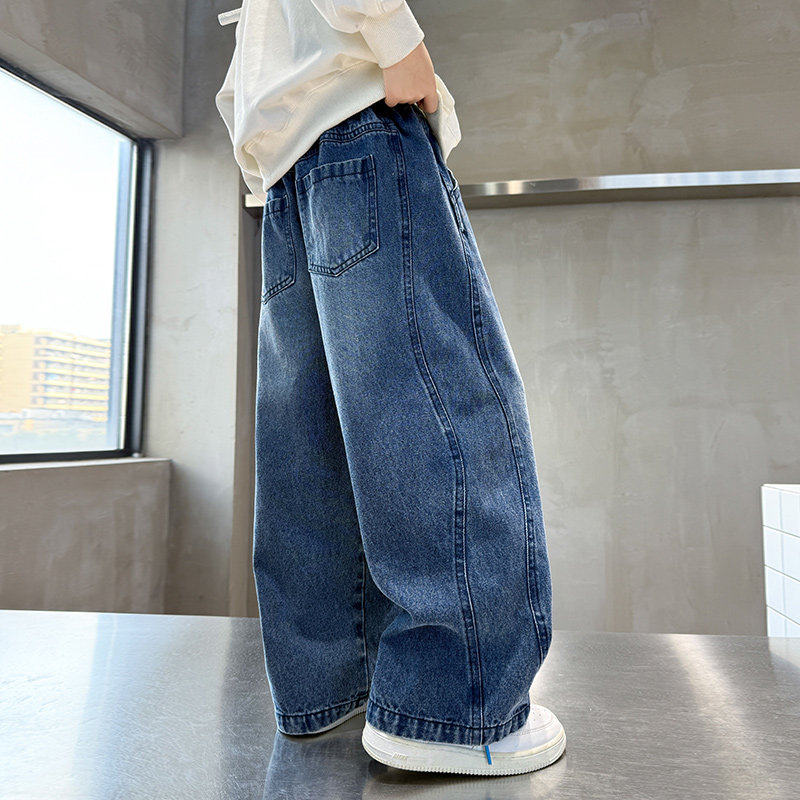 左西风云儿童套装男童春秋款牛仔裤子2026新款春季男孩春装中大童