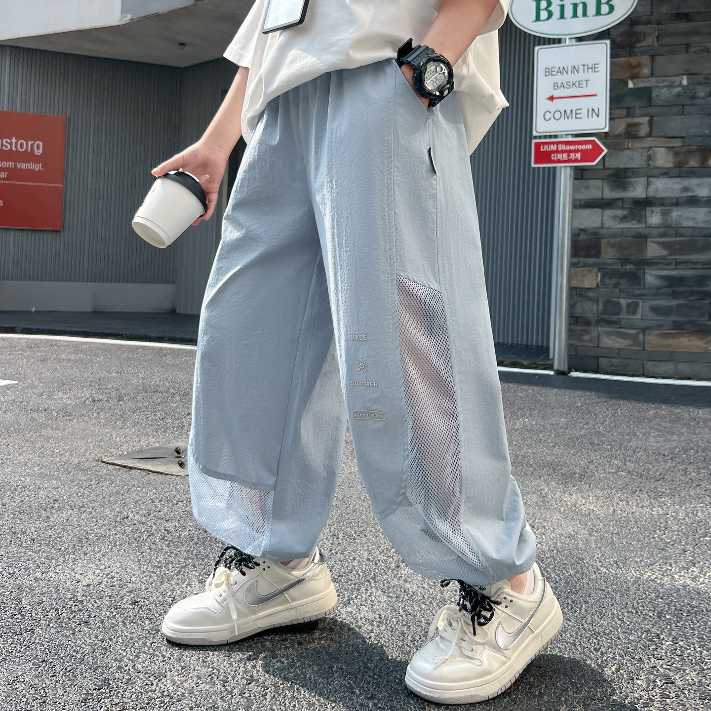 左西风云儿童装男童夏装裤子防蚊裤2026新款夏季夏款中大童运动薄