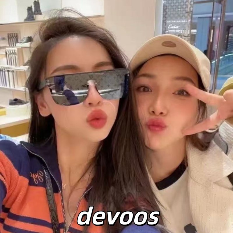 老花字母时尚简约水银色太阳眼镜男女通用遮阳防紫外线墨镜高级感