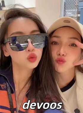 水银色老花字母遮阳防紫外墨镜