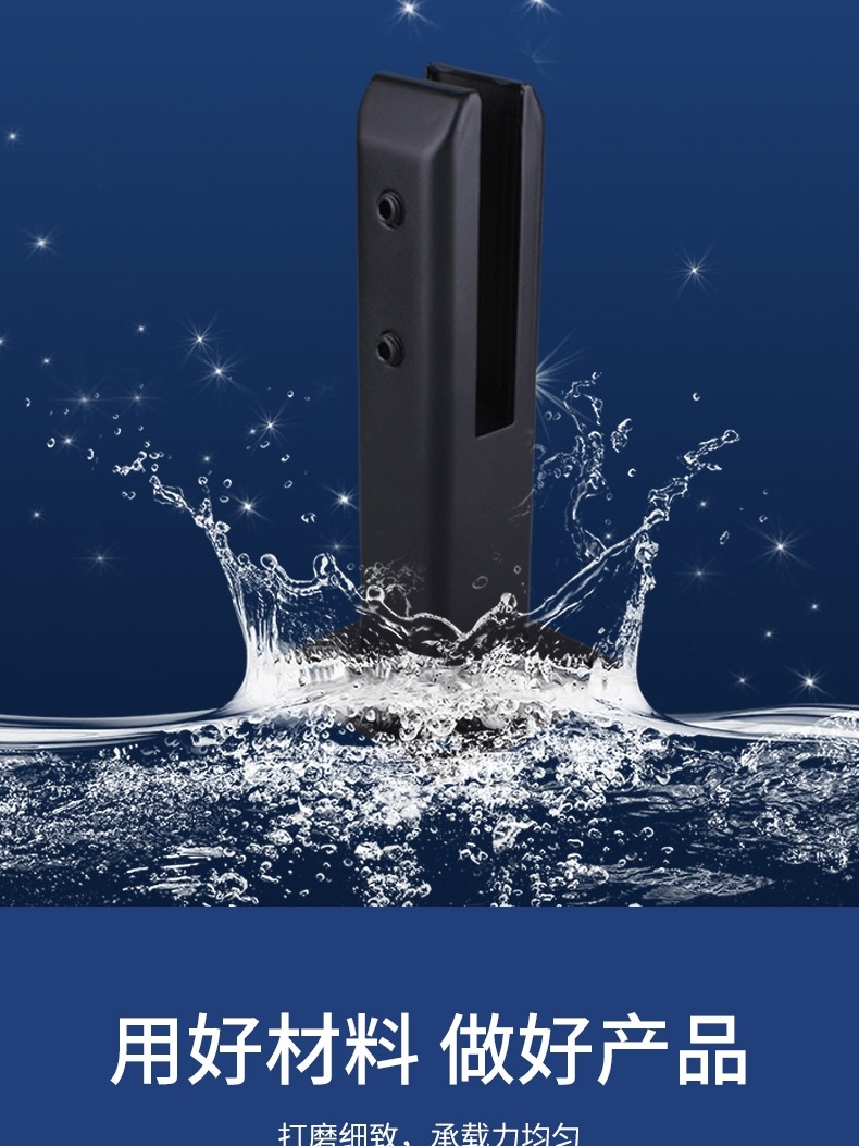 2023新款不锈钢楼梯栏杆立柱阳台无框免开孔黑色玻璃夹卡槽落地夹,全屋定制,楼梯立柱,淘宝优惠券,粉丝福利购,淘宝优惠卷