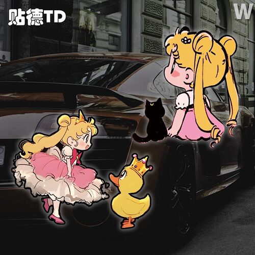 美少女战士车窗车贴个性可爱