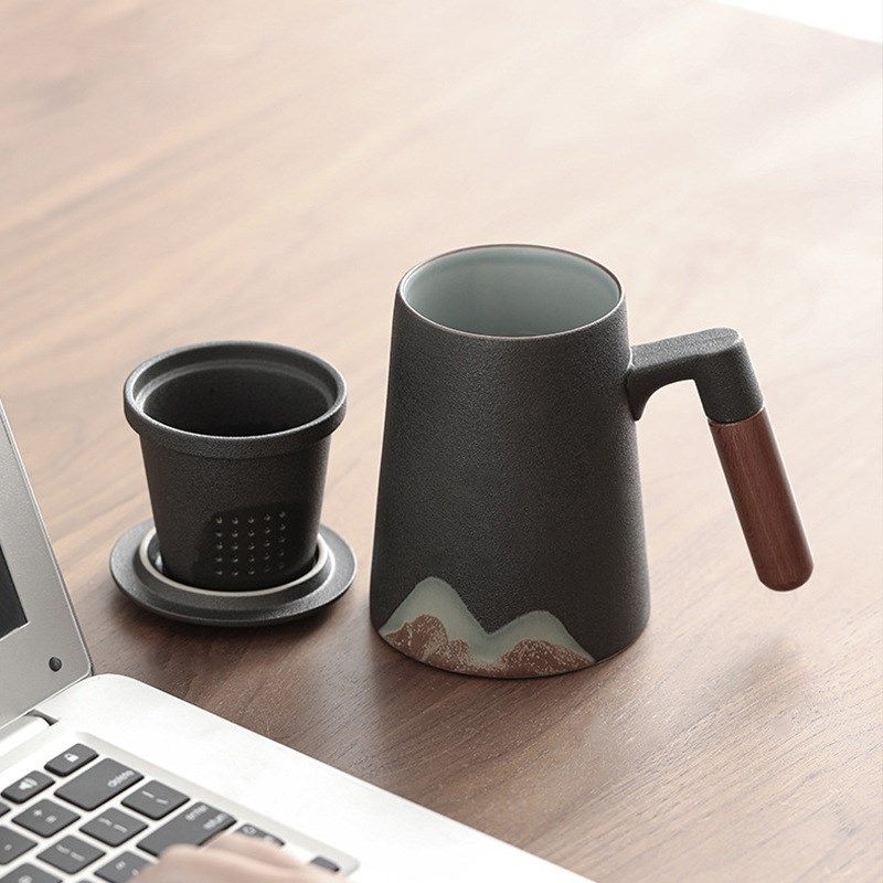 陶瓷泡茶杯高档个人专用带盖过滤A水杯大容量茶水分离茶道杯子,餐饮具,茶杯,淘宝优惠券,粉丝福利购,淘宝优惠卷