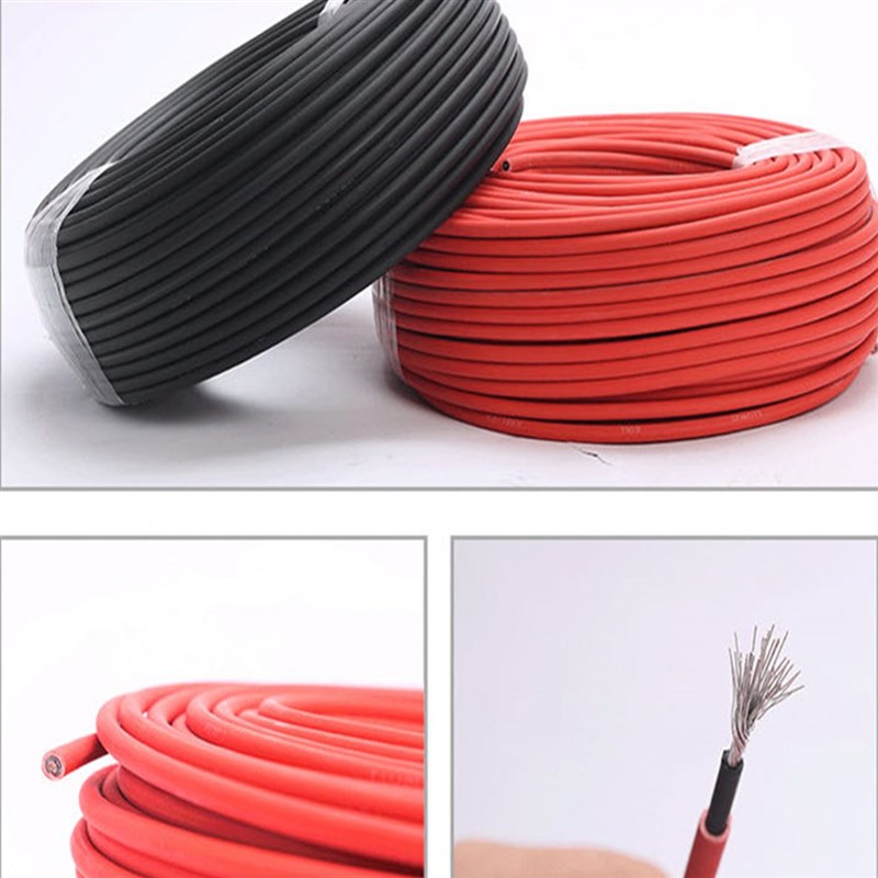 国标光伏线缆6平方直流电缆太w阳能双层绝缘单芯直流电线PV1-F62