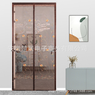 全磁条防蚊门帘整根磁条金刚网魔术贴E免打孔软门帘子140 250