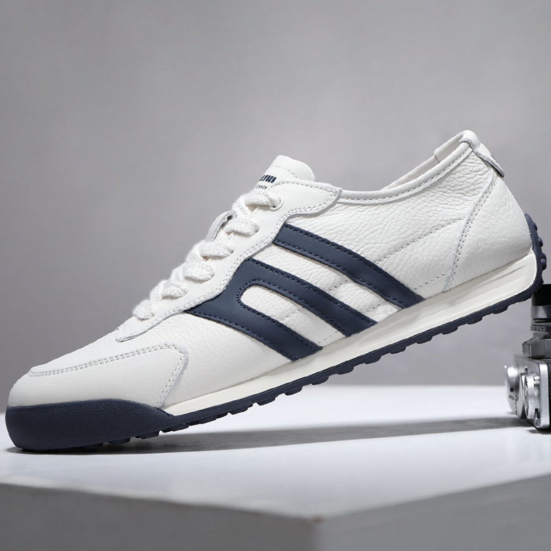 运动休闲阿甘鞋软底软面真皮舒适