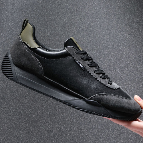 阿甘鞋运动休闲鞋真牛皮男鞋