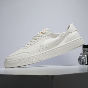 真皮板鞋男全牛皮鞋子男鞋2026新款春季透气轻软底白色百搭休闲鞋