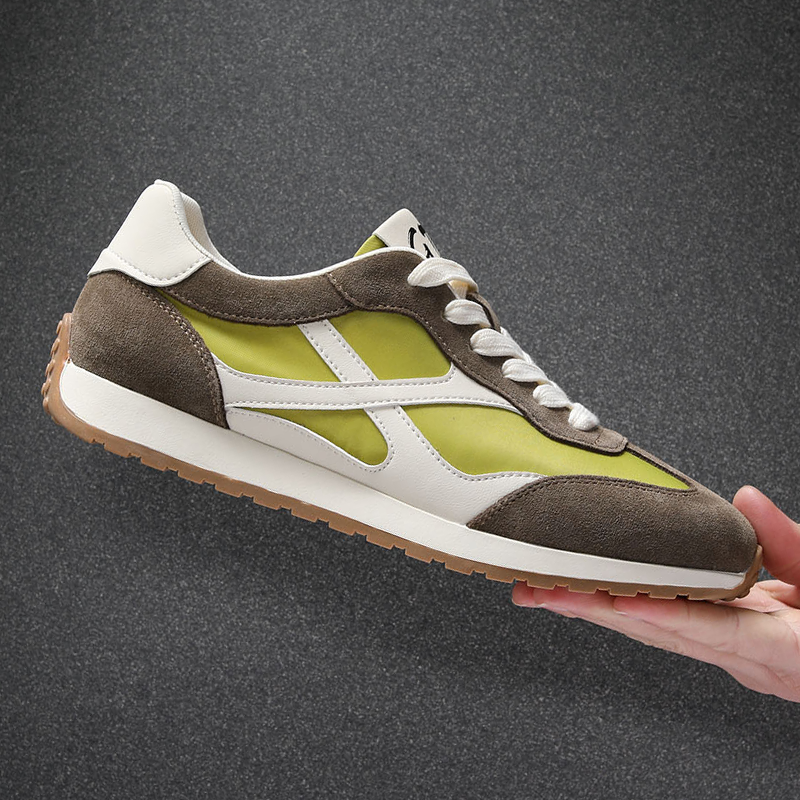 XUXA德训鞋子男鞋2026新款春季皮布拼接透气运动休闲鞋百搭阿甘鞋,流行男鞋,时尚休闲鞋,淘宝优惠券,粉丝福利购,淘宝优惠卷