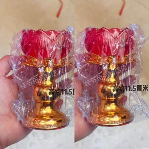 红色水晶烛台节日通用摆