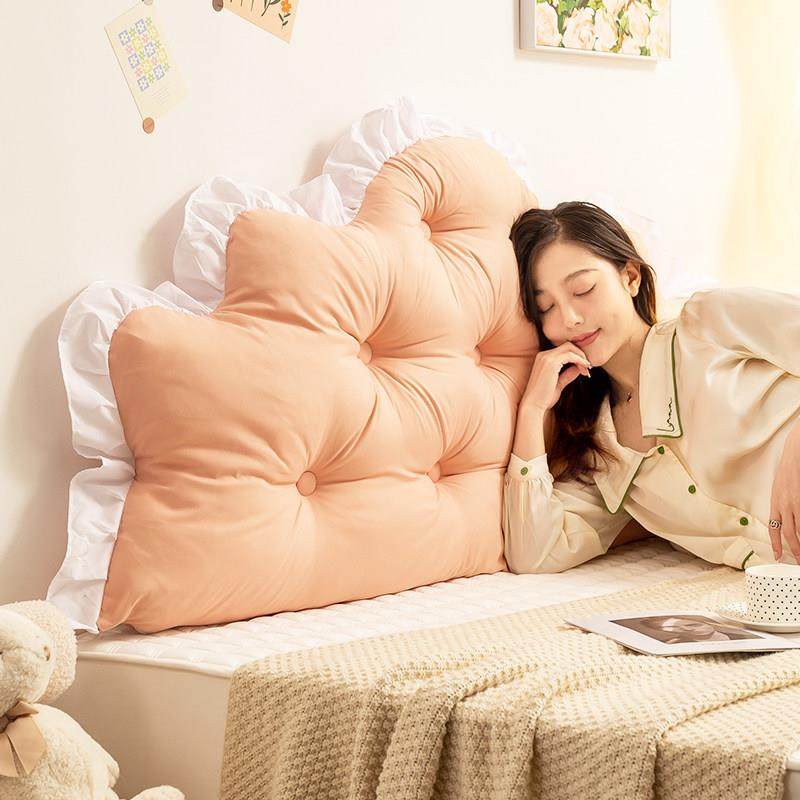网红床头靠垫加高床上靠枕大靠背韩版粉色榻榻米护腰靠背垫可拆洗,居家布艺,床头靠垫,淘宝优惠券,粉丝福利购,淘宝优惠卷