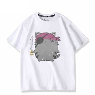 夏日口袋胡子猫团SummerPockets动漫周边短袖男女