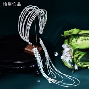 怡星 流苏水钻头箍百搭头饰发卡外出仙女森系可拆卸超仙发饰A146