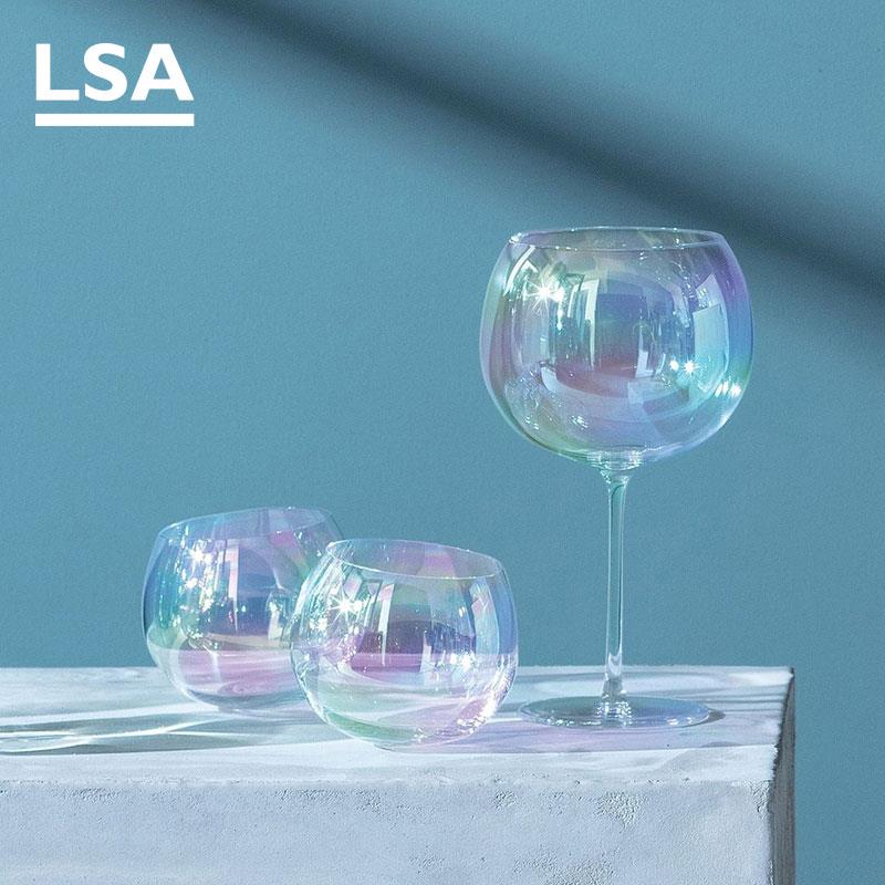 6折 英国LSA杯子水晶玻璃红酒杯高脚葡萄酒杯 鸡尾酒杯可爱礼物