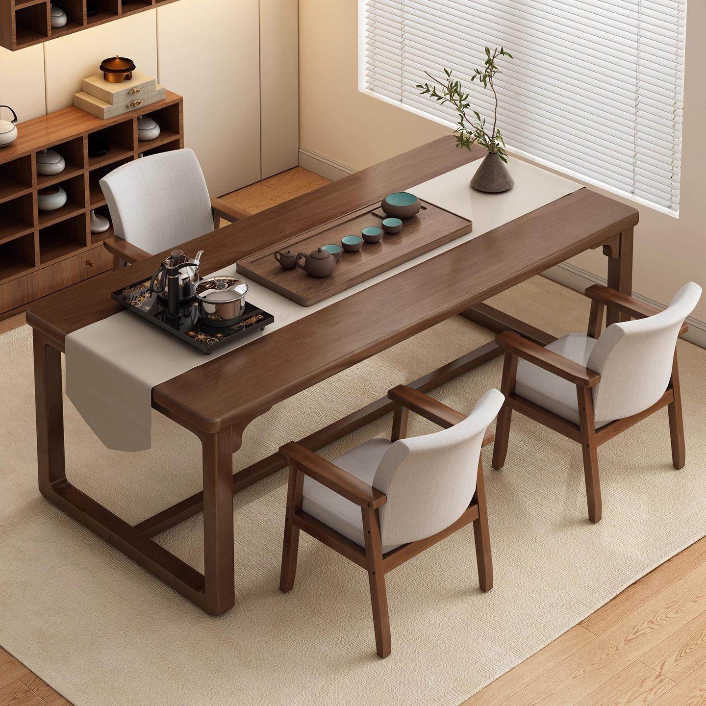 新中式茶桌椅组合客厅家用简约大板茶几茶台2025新款阳台泡茶桌子