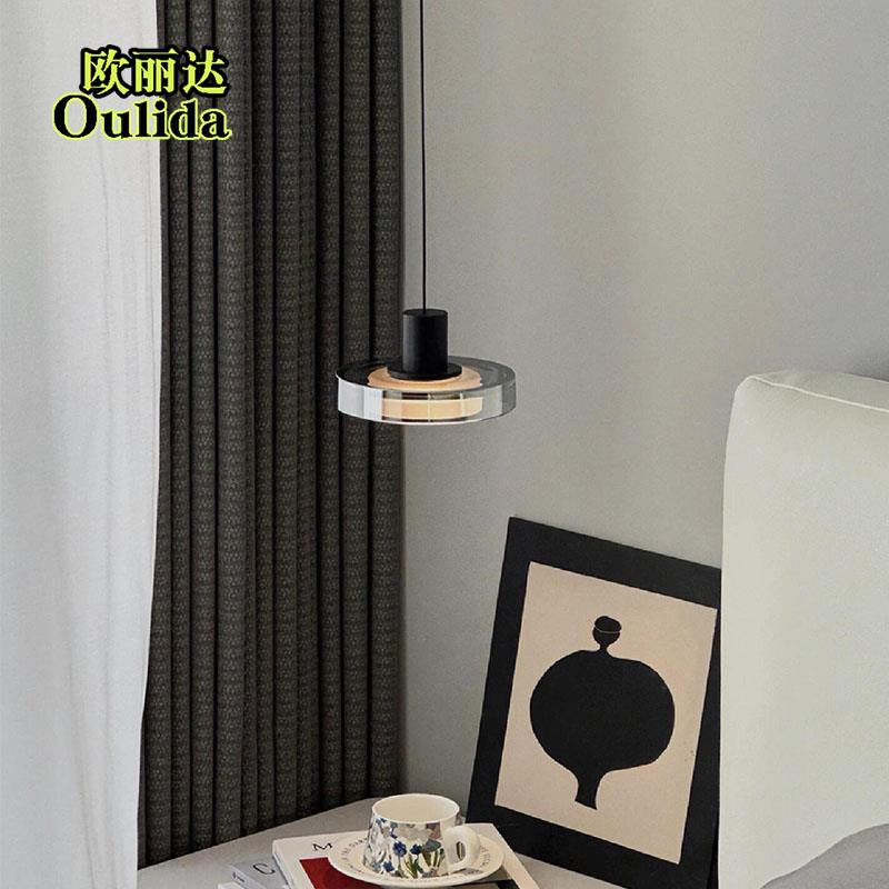 意式极简床头小吊灯设计师艺术玻璃主卧室灯现代简约餐厅吧台吊灯