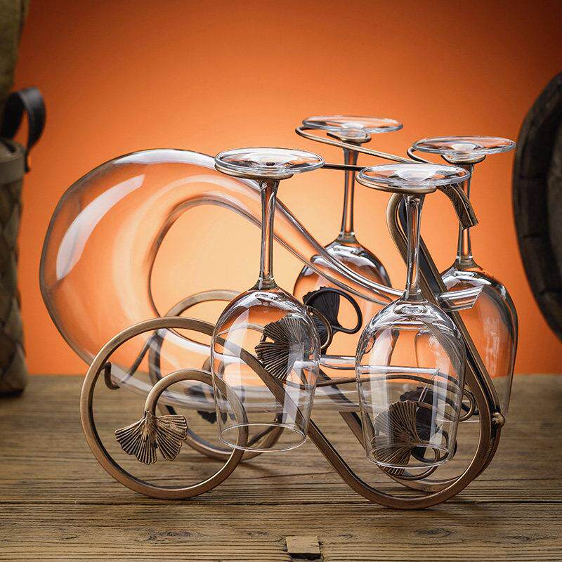 红酒杯架挂醒酒器高档轻奢高脚杯架子倒挂悬挂式收纳家用酒吧创意