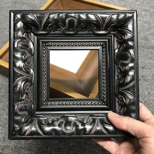 【可以定制】现代天隆出口小黑裙古典复古实木画框相框有机玻璃