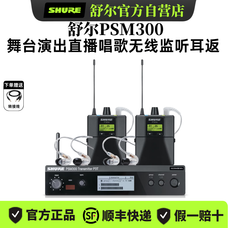Shure/舒尔PSM300无线数字耳返酒吧舞台演出直播培训监听人声伴奏