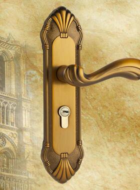 欧式彷覆古门锁室内房门锁可选三件套覆古黄古铜卧室木门锁具套装