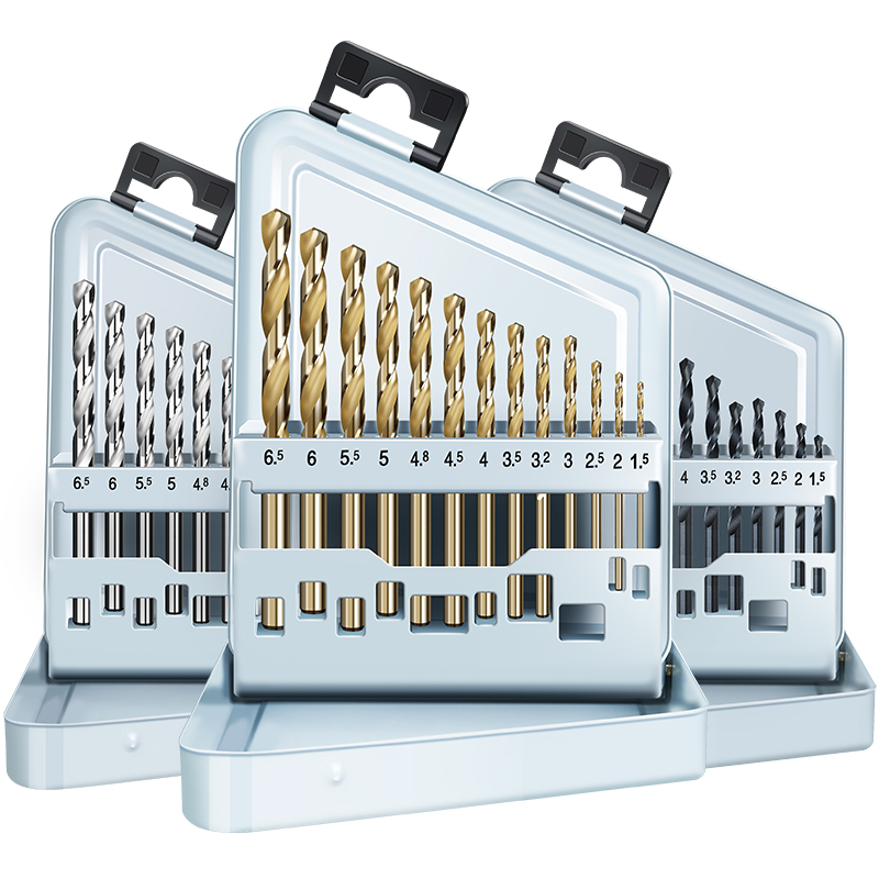 钻头套装麻花钻头家用金属打孔木工不锈钢手电钻转头多功能1-10mm