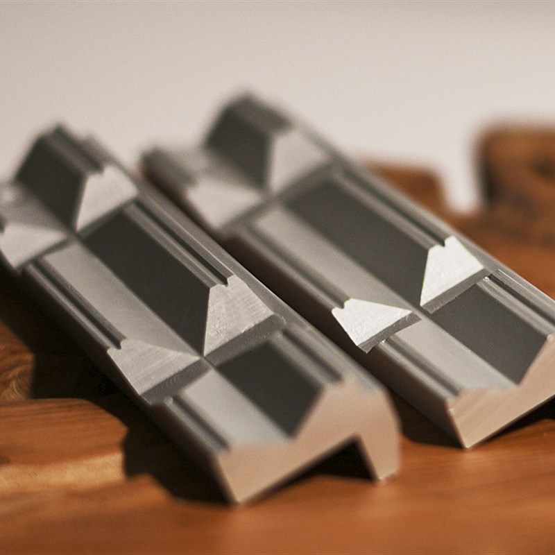 磁吸式台虎钳V钳口桌台钳配件口牙铝合金管子台钳工件夹具4/6寸