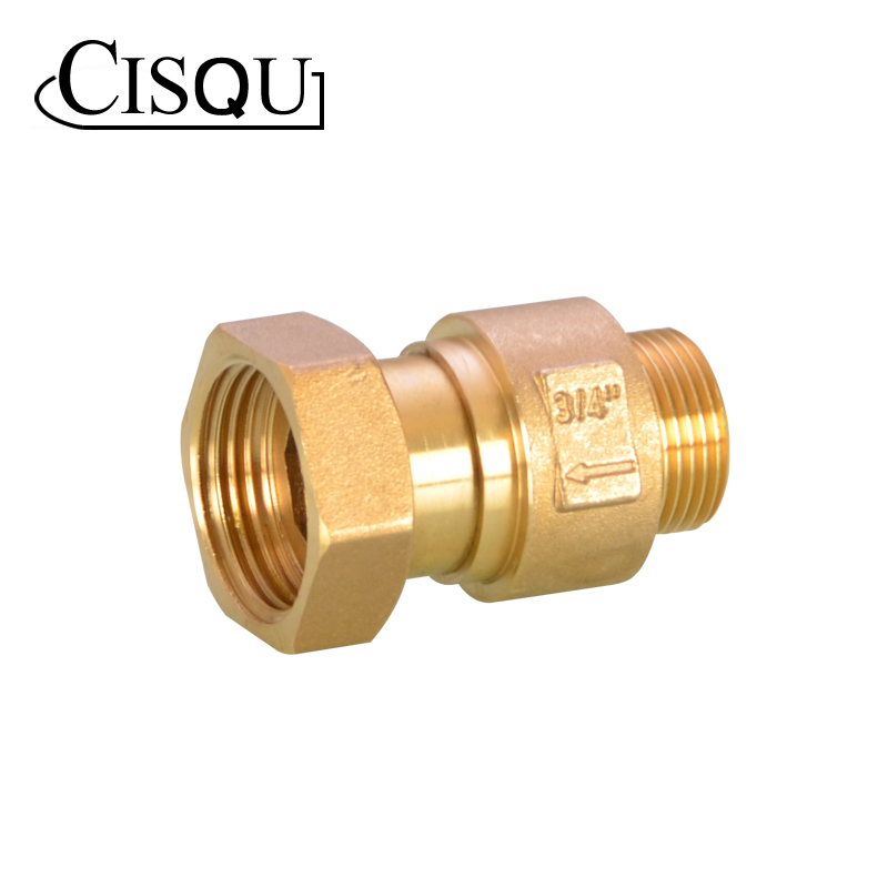 水表伸缩止回阀4/6分1寸表前活接单向内外丝止逆阀防自转水表接头