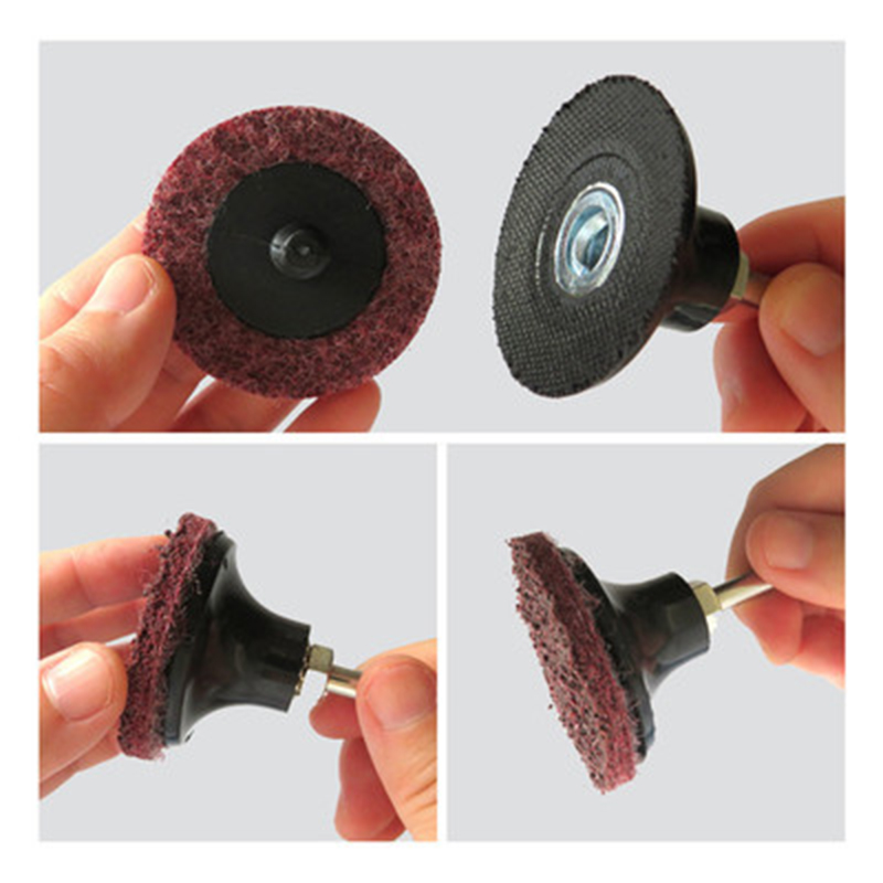 2寸3寸尼龙转矩砂碟不织布转锁圆形砂纸打磨片纽扣旋转型砂碟砂布