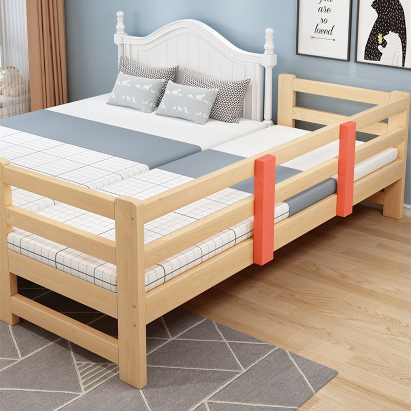 实木扩床神器儿童床加宽床拼接床边单人小床大人加拼大婴儿带护栏