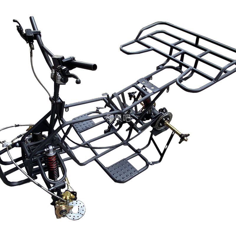 四轮越野摩托车配件 小火星沙滩车全车车架车体架子脚踏后桥总成