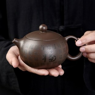 手工家用西施壶泡茶壶单壶大容量功夫茶具高档礼品 原矿紫砂壶中式