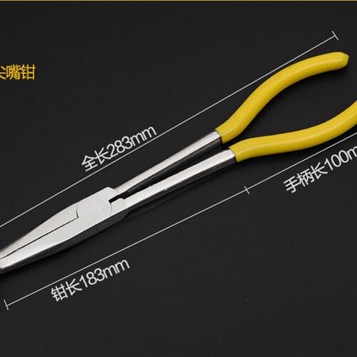 11寸汽车高压线钳钢线钳分缸线钳圆角嘴型尖高压线钳汽修缸压线钳