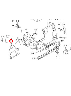拷边机盖板 3314四线包缝机挡料板 锁边机前盖板 挡板122-86803